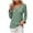 Green, variant on Womens Trendy Eyelet Tops with Lace Detailing Ruffled Long Sleeve V Neck Dressy Casual Blouses Shirt (XL, Blue)