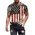 thumbnail image 3 of YLLMHH 3D Men's T-shirt Sports Fitness Summer Short-sleeved Streetwear National Flag Printing 4XL, 3 of 3