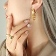 thumbnail image 2 of HOOUN Brass with 18K Gold Plated Snake Head Tassel Earrings Stud High Quality Jewelry, 2 of 9