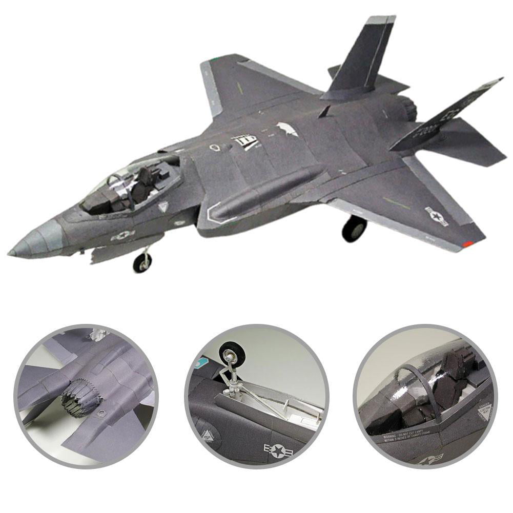 1:33 Scale American F-35II Lightning Fighter Paper Model F-35Aircraft Model Kit 