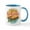White/Blue Inside, variant on CafePress - Team Flamingos - 11 oz Ceramic Mug - Novelty Coffee Tea Cup