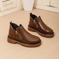 thumbnail image 5 of Pandaie Ankle Boots for Women Chunky Low Heel Chelsea Short Booties 2025 Lug Sole Outdoor Fall Boot Non Slip Walking Casual Shoes Brown 9, 5 of 8