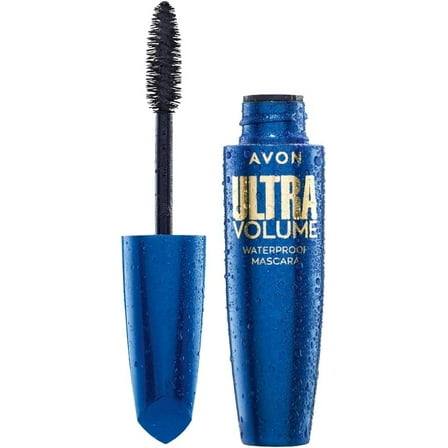 Avon Ultra Volume Waterproof Mascara Blackest Black, with Exclusive Amplifibre Technology for Full Lash Volume that Lasts all Day, 10ml