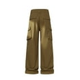 thumbnail image 5 of Ashyfjp Cargo Pants for Men Casual Solid Color Straight Leg Long Pants Trendy Versatile Work Pants for Streetwear, Size S-5XL, 5 of 6