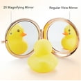 thumbnail image 3 of 1Pack/ 2Pack Luxury Metal Shell Compact Cosmetic Mirror for Purse, Round Double-Sided 1X/2X Magnifying Pocket Makeup Mirrors, 3 of 5