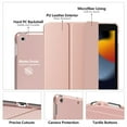 thumbnail image 6 of MoKo Case for iPad 10.2 iPad 9th Generation 2021/ iPad 8th Generation 2020/ iPad 7th Generation 2019, Auto Wake/Sleep Slim Stand Hard Back Smart Cover for iPad 10.2 inch, Rose Gold, 6 of 10
