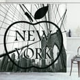 thumbnail image 1 of Ambesonne NYC Shower Curtain, Cityscape Big Apple Motif, 69"Wx84"L, Grey Dark Grey Black, 1 of 3