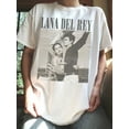 thumbnail image 2 of Summer T-Shirt Oversize Unisex Lana Del Rey Ldr Sailing Tan T Shirt Soft Tee Vintage Shirt Harajuku Casual Women T Shirt Female Black899 XL, 2 of 6