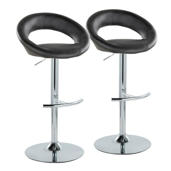 LumiSource Posh Adjustable Barstool - Set of 2