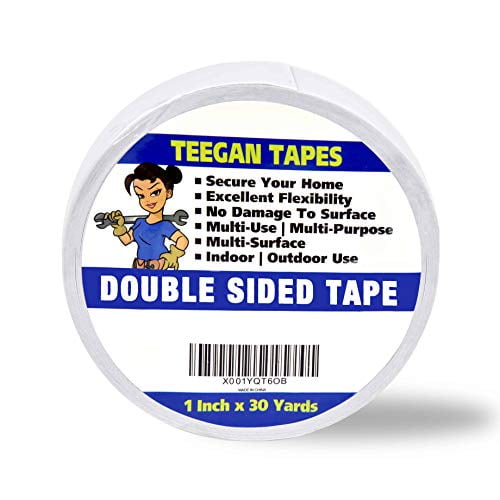 Double Sided Tape Secure Your Carpets Rugs Tape For Clothes Fabric Multi Purpose Strong Hold 1 X 30 Yards Walmart Com Walmart Com