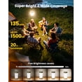 thumbnail image 2 of Linterna de camping Glocusent 135 LED 1500 lm 5000 mAh, 2 of 7