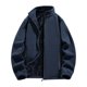 thumbnail image 2 of Ceisia Men's Casual Flip Collar Zipper Jacket with Pockets Oversized Contrast Hood Gift Outerwear, 2 of 3