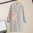 thumbnail image 3 of Cooking Apron Lace Up Design Large Coverage with Pocket Floral Printing Gardening Chef Cooking Apron Household Supplies, 3 of 8