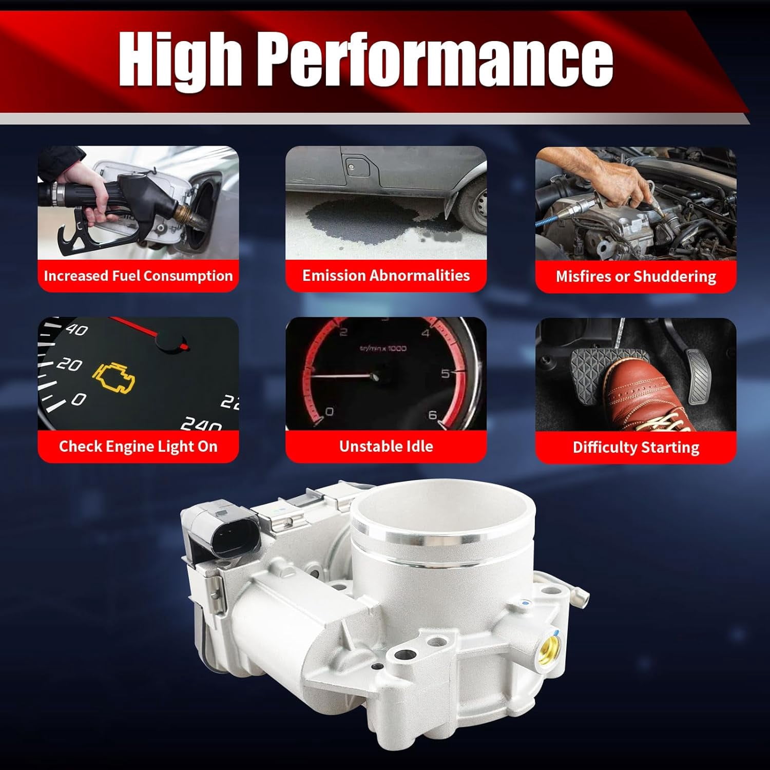 MACAX Electronic Throttle Body Assembly S20432 Compatible with Volkswagen Beetle Golf Jetta Passat Rabbit 2.5L L5 Replaces 07K133062A 977-085 TB1303 67-4007 6E-4007