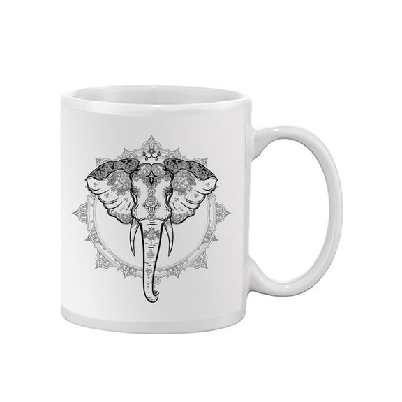Ethnic Elephant Design. Mug -Image by Shutterstock,