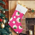 thumbnail image 6 of SKYSONIC Strawberry Christmas Stocking Personalized Large Candy Stocking Hanging Gift Xmas Stockings Decoration for Family Holiday Party Ornaments Decor Fireplace, 6 of 7