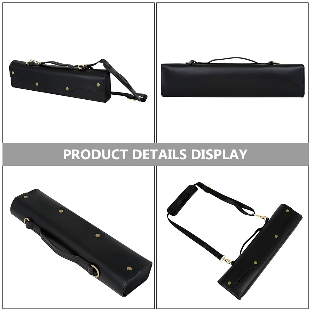 FENGGUIQU 1Pc Portable Flute Bag Black Waterproof Thickened Carrying Case for 16 Hole 17 Hole Flutes