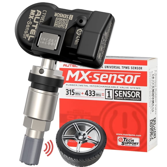 Sensor TPMS Autel, 1 sensor MX, 315 MHz + 433 MHz, válvula metálica