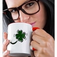 thumbnail image 2 of 3dRose, sketchy four leaf green clover st patrick, 15oz Two-Tone Red Mug, 2 of 7