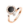 thumbnail image 1 of Anillo de Acero de Titanio, Anillo de Dedo de Cola de Diamante Abierto con Piedras de Zirconia Brillantes, Anillo de Diseño Digital Ajustable para Mujeres Y Niñas, 1 of 1