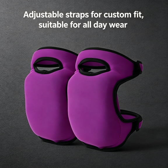 XIRQI 2026 New 2Pcs Gardening Knee Pads Soft Comfort Kneeler Knee Protective Cushions Ultra Thick Memory Foam Anti-Slip Adjustable Knee Braces Kneepads for Gardener Cleaning Kneeling Scrubbing Floors