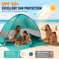 thumbnail image 3 of Automatic Pop Up Beach Tent , UPF 50+ Sun Shelter for 2-3 Person, Lightweight Portable Beach Shade for Camping, Fishing, Outdoor, Green, 3 of 8