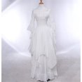 thumbnail image 4 of Vestido medieval de encaje con mangas acampanadas, estilo retro gótico, para baile, actuación en el escenario, de princesa, novedad de 2024, 4 of 5
