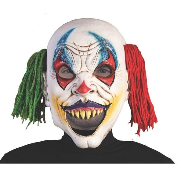 Open Mouth Evil Clown Adult Latex Costume Mask