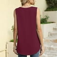 thumbnail image 5 of DxhmoneyHX Tank Tops for Women V Neck Loose Sleeveless Shirts Loose Fit Tunic Tees Causal Trendy Summer Beach Vacation Blouse, 5 of 6