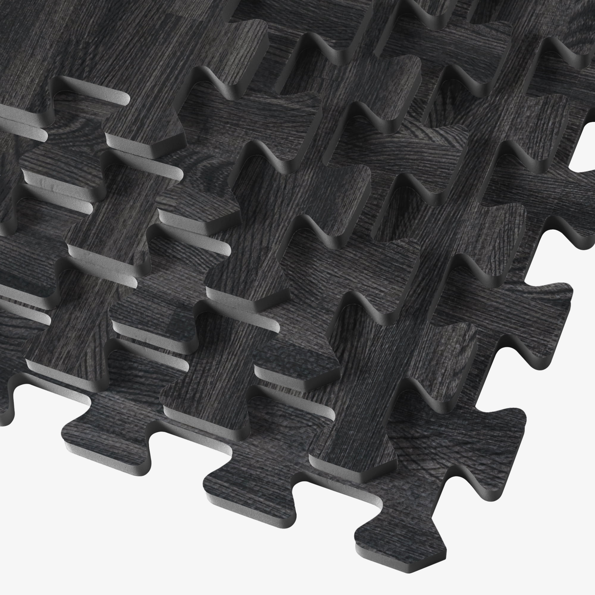Forest Floor 3/8 Inch Thick Printed Foam Tiles, Premium Wood Grain Interlocking Foam Floor Mats, Anti-Fatigue Flooring – Stylish Flooring Solution