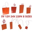thumbnail image 2 of Almohadilla térmica de silicona de 5 V/12 V/24 V/220 V, 0,4 W, alfombrilla térmica de goma, placa de cama calefactora impermeable, almohadilla flexible para impresora 3D, herramienta para el hogar, 2 of 5