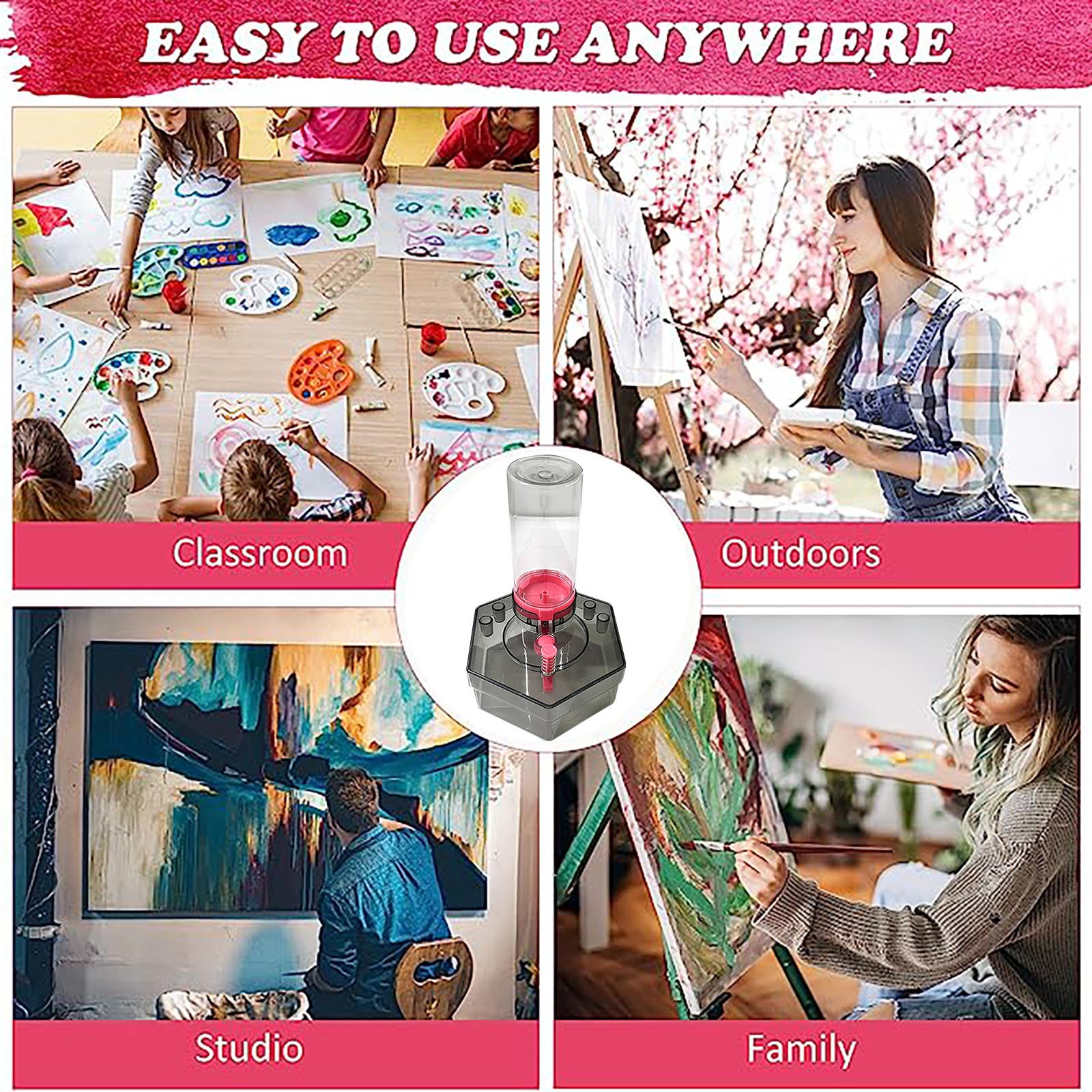 NGTEVOOS Clearance 2023 New Upgrade Paint Brush Cleaner,Brush Rinser