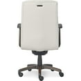 thumbnail image 6 of Scranton & Co Modern Faux Leather & Wood Executive Office Chair in White, 6 of 13