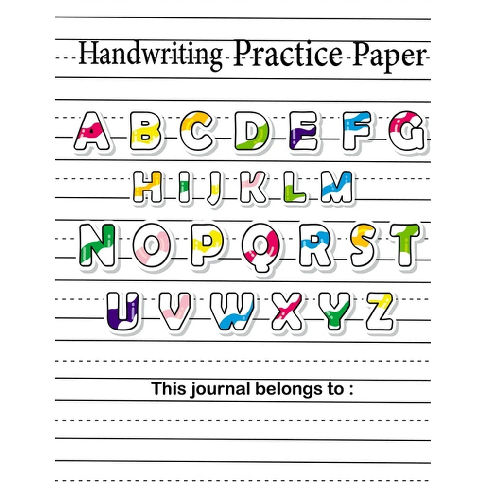 Handwriting Practice Paper Wide ruled Handwriting Book For Kids.For