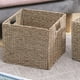 thumbnail image 5 of Cesta organizadora de almacenamiento de cocina de estilo rústico con tejido de algas marinas y asas para gabinetes, despensa, baño y lavadero, 5 of 7