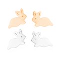 thumbnail image 4 of Qarigey Pendientes de tuerca de acero inoxidable para mujer, decoración de pendientes de animales, joyería elegante, regalo de novia para boda, fiesta, Ropa, zapatos y accesorios Miscelánea Weiß Qarigey AP009017-02, 4 of 6