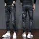 thumbnail image 3 of Pantalones con bolsillos, vaqueros para hombre, pantalones vaqueros ajustados para hombre, pantalones vaqueros elásticos ajustados, ajustados, estilo coreano de otoño 2024, casual, 3 of 5