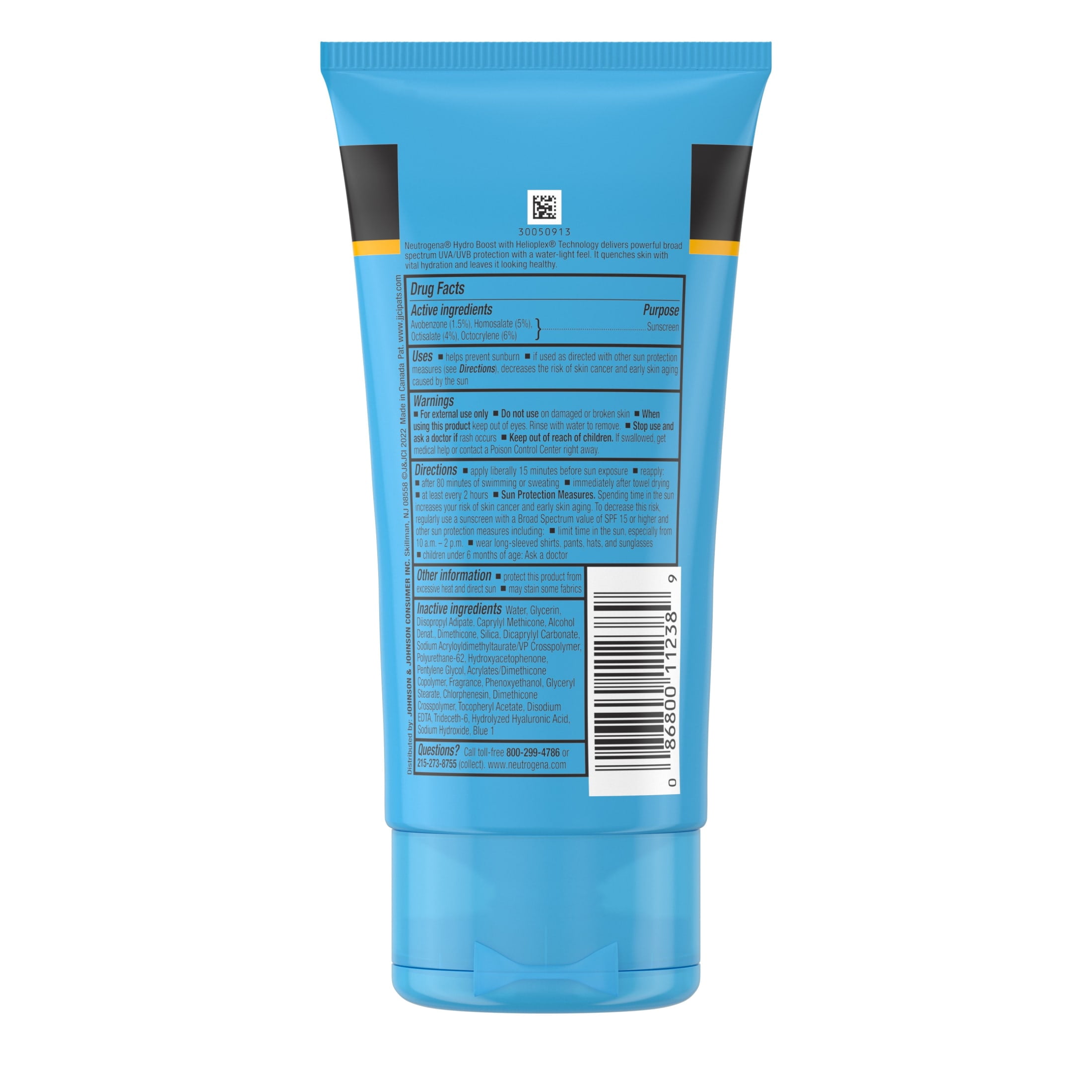 Neutrogena Hydro Boost Moisturizing Sunscreen Lotion, SPF 30, 5 fl. oz