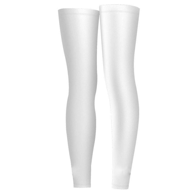 1 Uds. Protector solar blanco de seda helada para exteriores para verano, protectores para piernas para ciclismo, baloncesto, correr, deportes, rodilleras frías