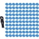 thumbnail image 1 of 100 unidades de concentrador LAN Ethernet con puerto RJ45 azul, tapa protectora antipolvo con cerradura y llave patentadas, 1 of 8
