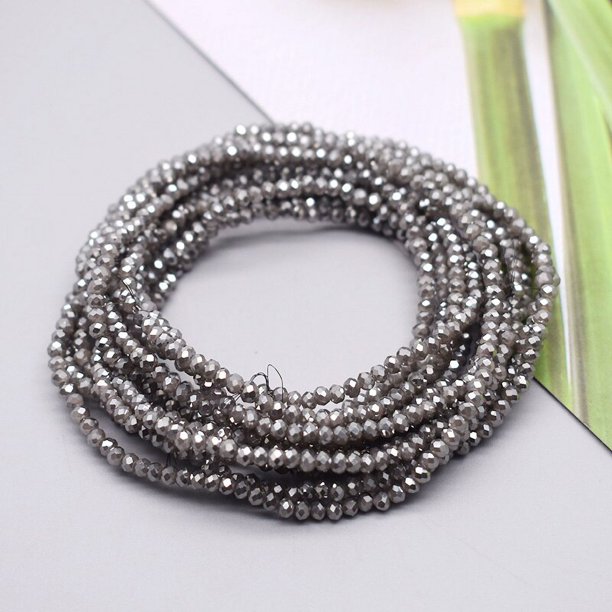 Cuentas de cristal de teñido Rondelle, espaciador suelto facetado de Color de verano, cuentas de vidrio para fabricación de joyas, collar DIY, nuevo, 2mm, 3mm, 4mm