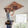 thumbnail image 4 of Brown Marble Magnetic Fluorescent Light Covers for Ceiling Lights 2x4Ft,Ombre Abstract Striped Mottled Aesthetic Office Classroom Kitchen Drop Ceiling Light Covers Lighting Filters Shade Panel 4Packs, 4 of 9