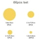 thumbnail image 5 of Etiqueta de la pared de acrílico autoadhesivo espejo etiqueta de la pared impermeable extraíble decoración papel tapiz, oro 66 Piezas Scienceny HA004496-02, 5 of 6