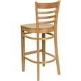 thumbnail image 4 of Flash Furniture 2 Pack HERCULES Series Ladder Back Natural Wood Restaurant Barstool, 4 of 7