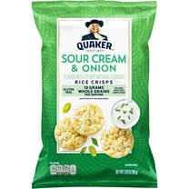 Quaker Rice Crisps, Sour Cream & Onion, 3.03 oz Bag