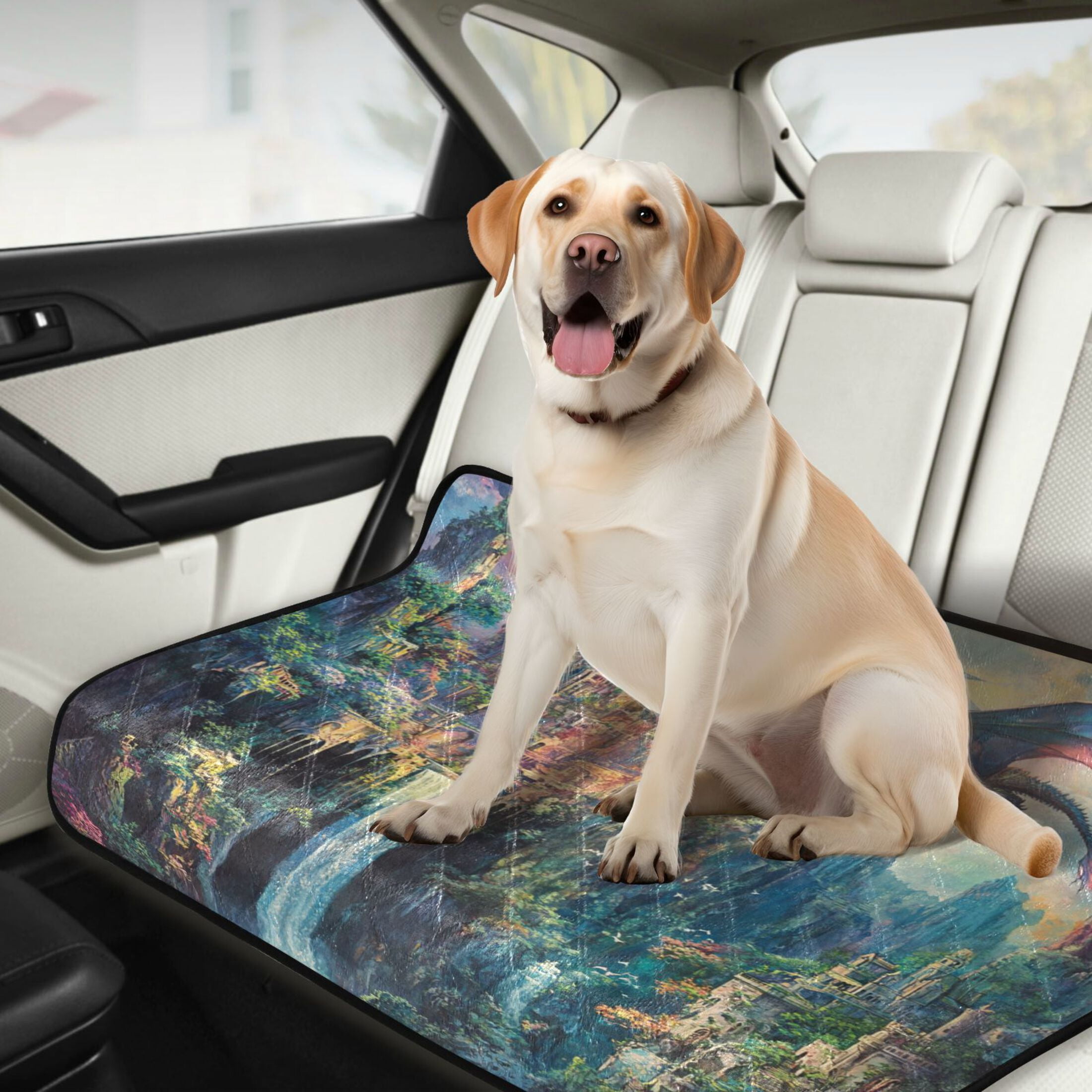 Qxltty Magic Dragon Castle Cat litter Pads Pet Set of 3 Diaper Mats Center Anti-leakage Layer Absorbent Soft and Comfortable