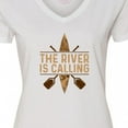 thumbnail image 4 of Inktastic Kayaking River is Calling Kayak Women's V-Neck T-Shirt, 4 of 5