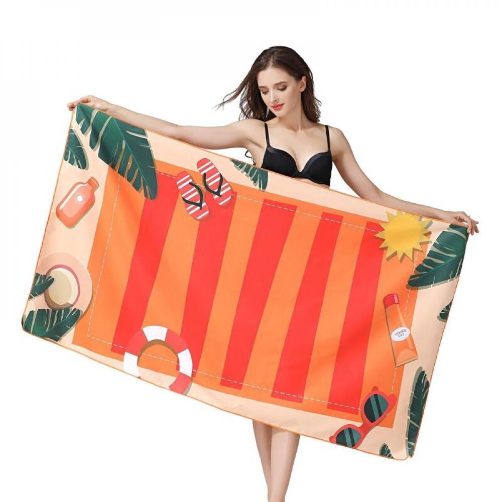 Microfiber Beach Towel Summer Bath Towels Big Beach Mat Poncho Quick Dry Blanket 