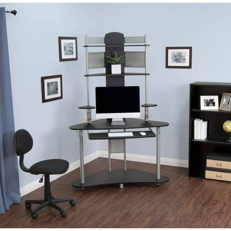 Calico Designs - Arch Tower Computer Desk - Black/Silver
