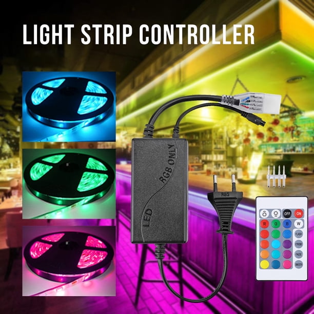 Controlador inalámbrico de 500W Controlador LED RGB práctico con 4 pines Ehuebsd 24 teclas control remoto para tira de luces 5050